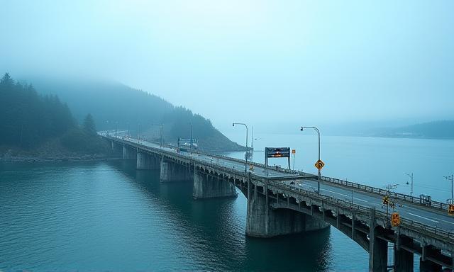 British Columbia coastal bridge